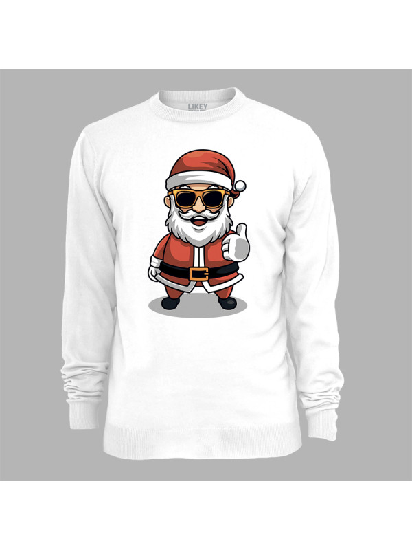 Свитшот с новогодним принтом "Клевый Санта" (0211313)