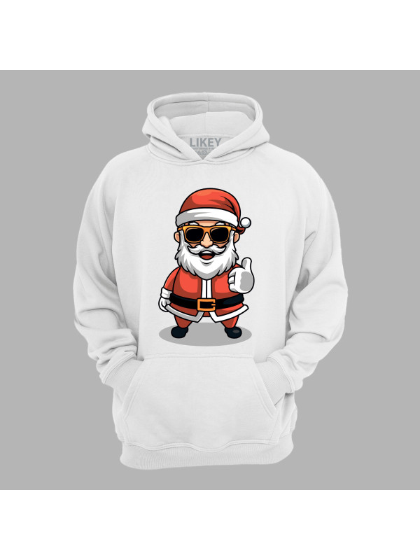 Худі з новорічним принтом "Йо, Санта, Мир" (0211314)