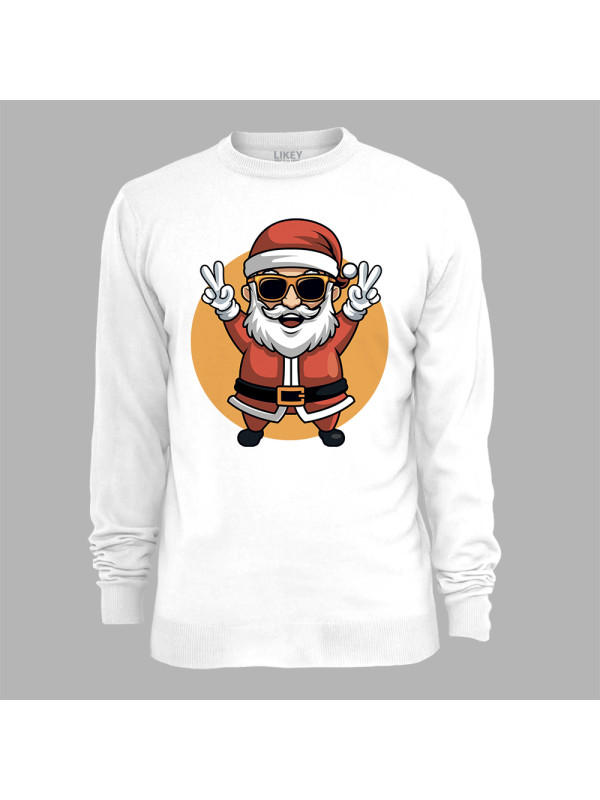 Світшот з новорічним принтом "Йо, Санта, Мир" (0211314)