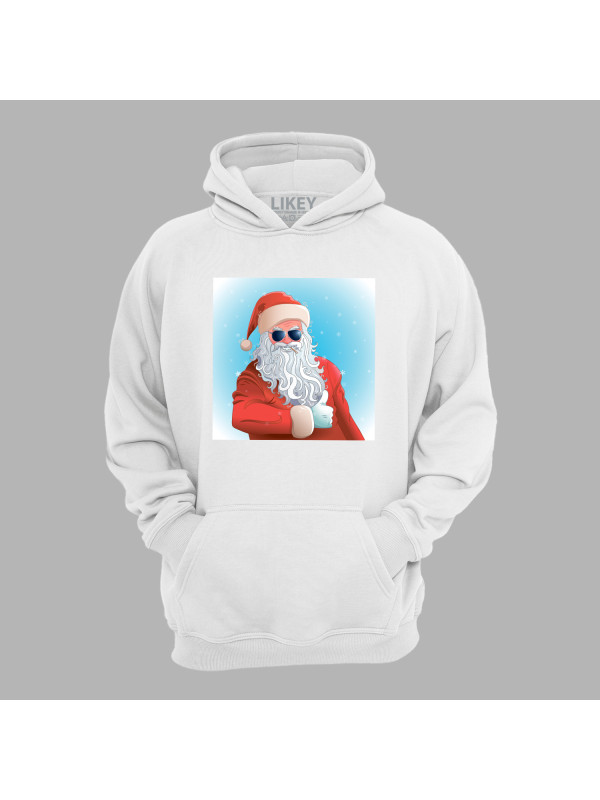 Худі з новорічним принтом "Крутий Санта" (0211317)