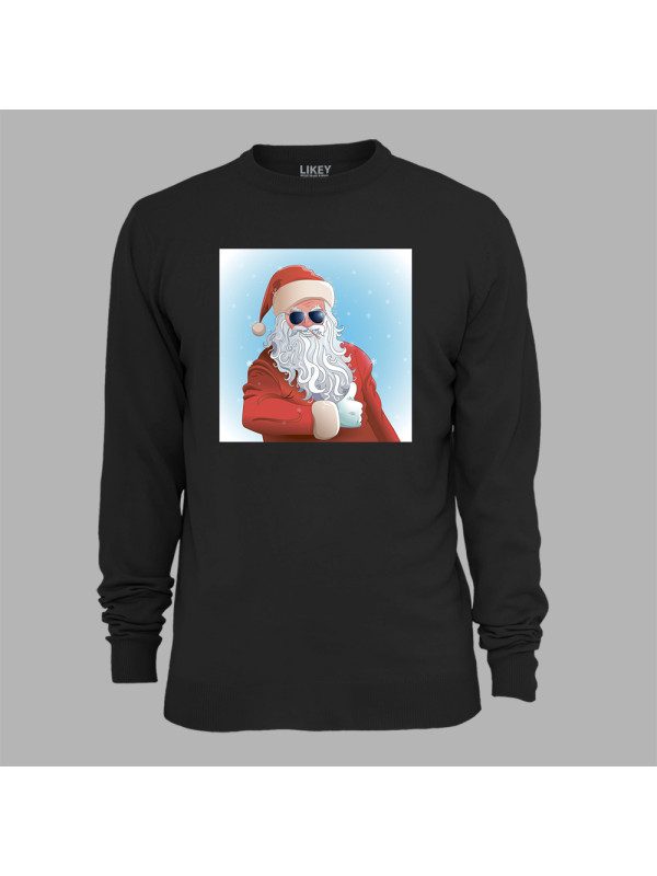 Свитшот с новогодним принтом "Крутой Санта" (0211317)