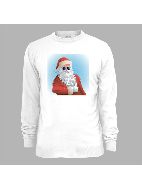 Свитшот с новогодним принтом "Крутой Санта" (0211317)