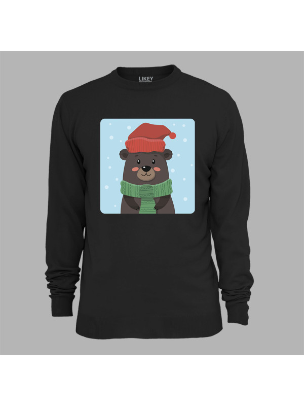 Світшот з новорічним принтом "Зимовий ведмідь" (0211319)