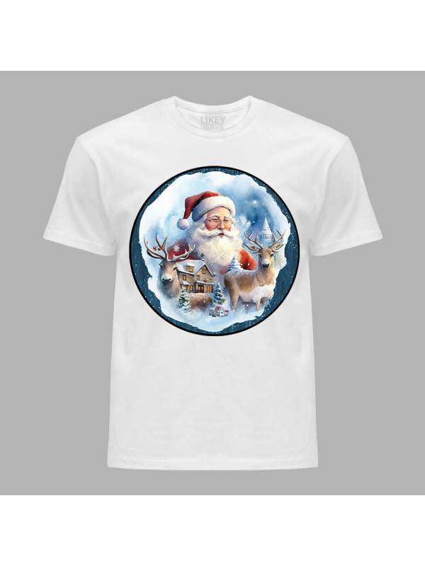 Новорічна футболка чоловіча з новорічним принтом для всієї родини "Різдвяний настрій" Merry Christmas (0211333)