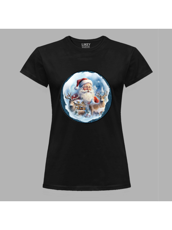 Новорічна футболка жіноча з новорічним принтом для всієї родини "Різдвяний настрій" Merry Christmas (0211333)