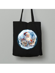 Екосумка шопер з бавовни 38х40см з новорічним принтом для всієї родини "Різдвяний настрій" Merry Christmas (0211333)