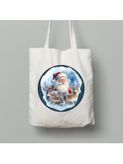Екосумка шопер з бавовни 38х40см з новорічним принтом для всієї родини "Різдвяний настрій" Merry Christmas (0211333)