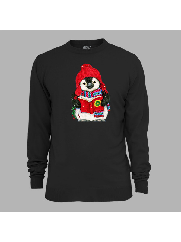 Світшот з новорічним принтом "Пінгвін казкар" (0211341)