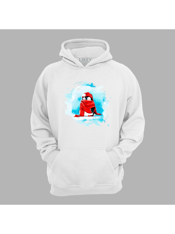 Худі з новорічним принтом "Різдвяний щасливий пінгвін" (0211342)