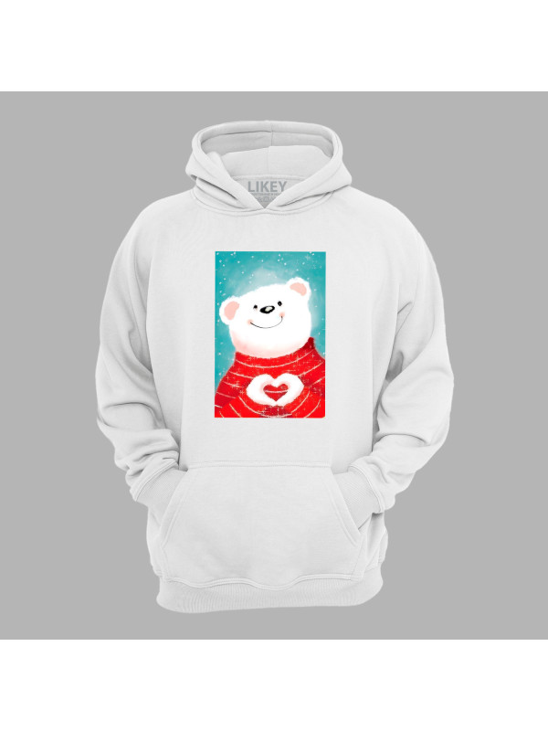 Худі з новорічним принтом "Люблю тебе, ведмежатко" (0211345)
