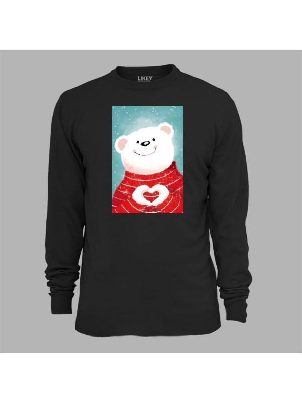 Світшот з новорічним принтом "Люблю тебе, ведмежатко" (0211345)