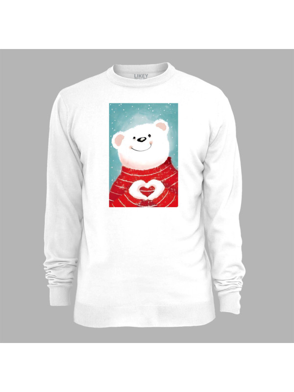 Світшот з новорічним принтом "Люблю тебе, ведмежатко" (0211345)
