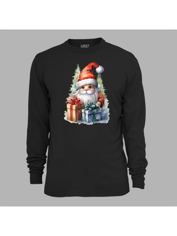 Світшот з новорічним принтом "Маленький Санта з подарунками" (0211348)