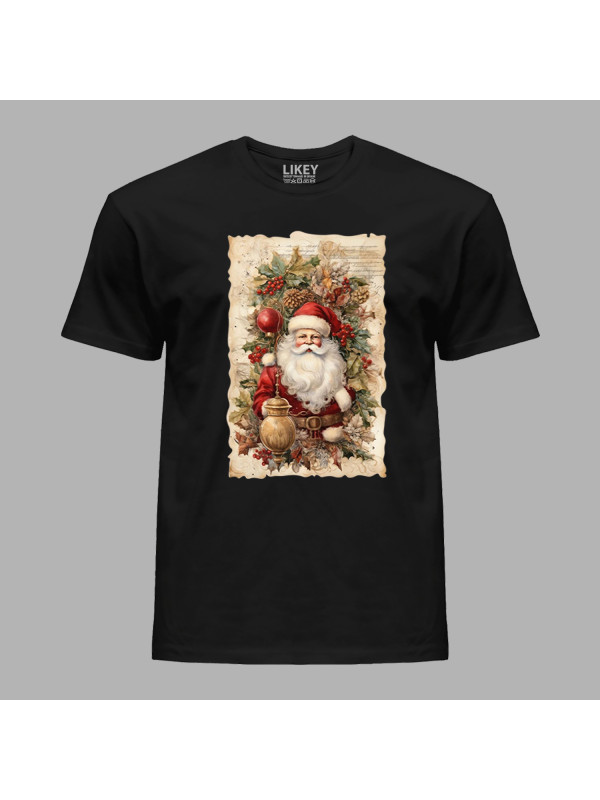 Новорічна футболка для всієї родини з новорічним принтом "Святий Миколай" (0211354)