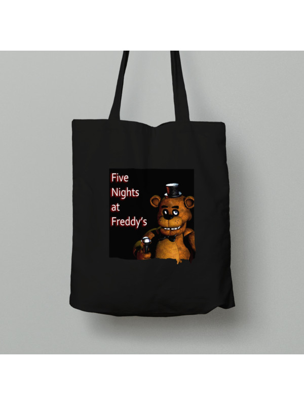 Екосумка шопер з бавовни 38х40см з принтом "П'ять ночей з Фредді" (03100)