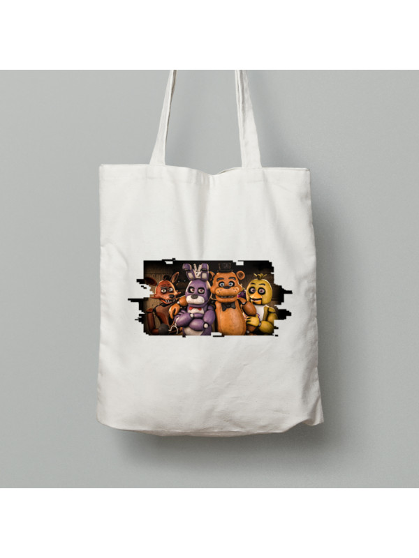 Екосумка шопер з бавовни 38х40см з принтом "Фредді та друзі" (03101)