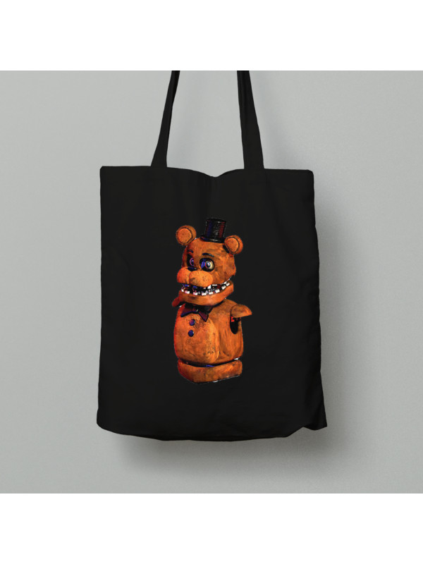 Екосумка шопер з бавовни 38х40см з принтом "Фредді тут" (03102)