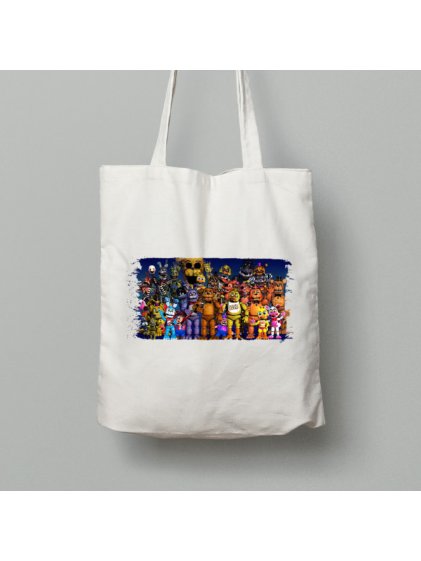 Екосумка шопер з бавовни 38х40см з принтом "Фредді та всі всі всі" (03104)