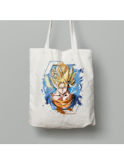 Экосумка из хлопка 38х40см с принтом "Dragon Ball - Goku (Драконный жемчуг - Гоку)" (03107)