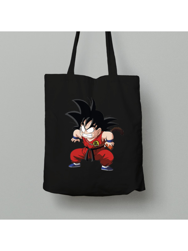 Екосумка шопер з бавовни 38х40см з принтом "Dragon Ball - Goku kid (Драконий Жемчуг - Гоку дитина)" (03109)