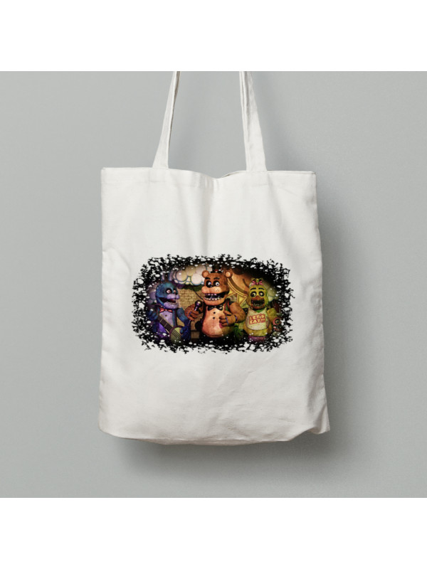 Екосумка шопер з бавовни 38х40см з принтом "Гурт Фредді" (24010399)