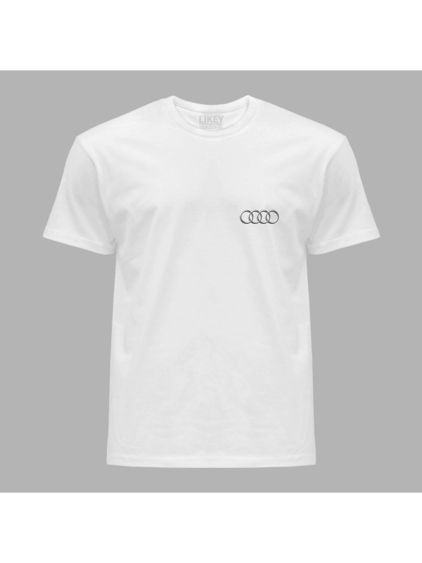 Футболка чоловіча з автомобільним принтом "Audi logo (Ауді лого)" (24012127)