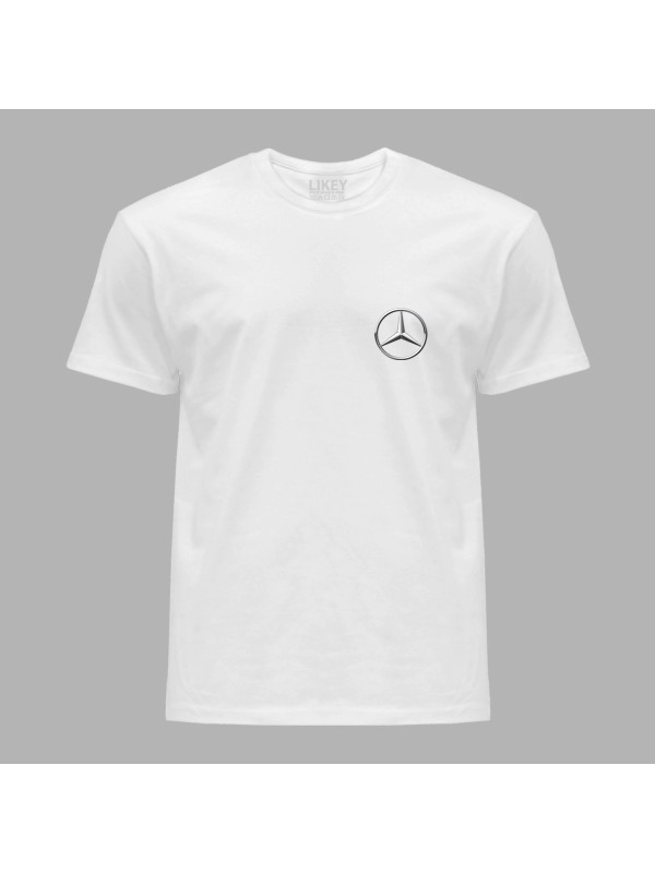 Футболка чоловіча з автомобільним принтом "Mercedes logo (Мерседес лого)" (24012130)