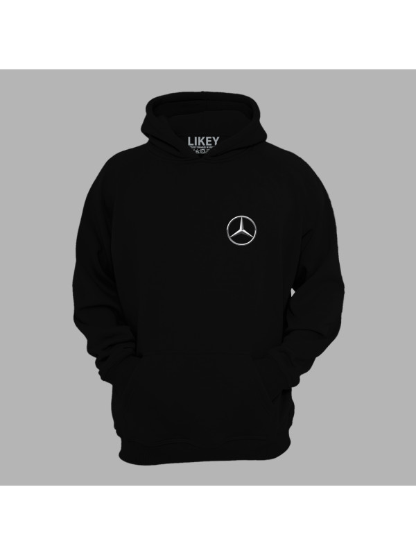 Худі з автомобільним принтом "Mercedes logo (Мерседес лого)" (24012130)