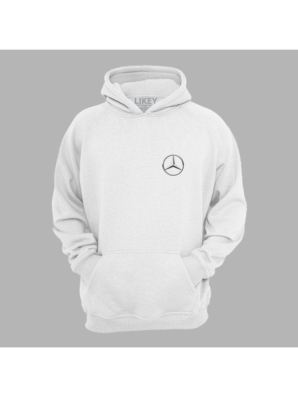 Худі з автомобільним принтом "Mercedes logo (Мерседес лого)" (24012130)