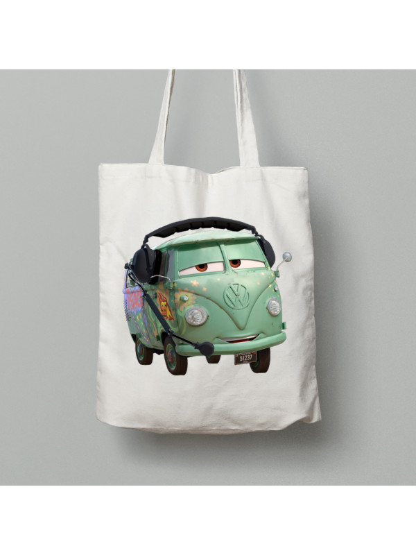 Екосумка шопер з бавовни 38х40см з принтом "Тачки - Мікроавтобус Доливай" (24012134)