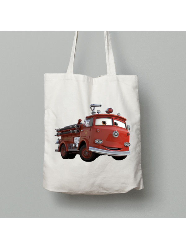 Екосумка шопер з бавовни 38х40см з принтом "Тачки - Пожежна машина Ред" (24012136)