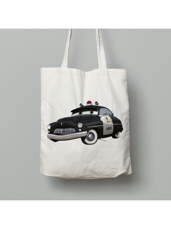 Екосумка шопер з бавовни 38х40см з принтом "Тачки - Шериф" (24012138)