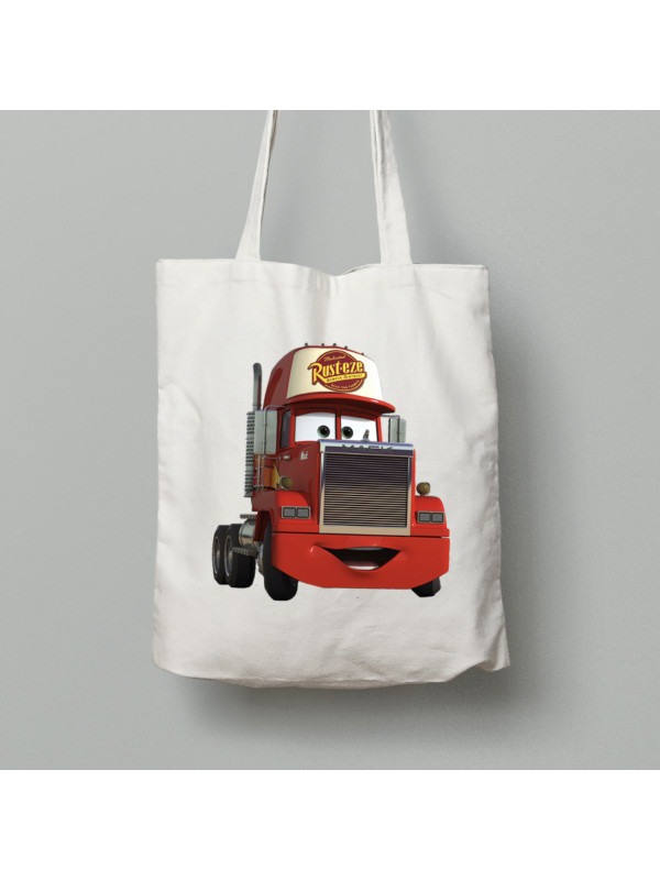 Екосумка шопер з бавовни 38х40см з принтом "Тачки - Вантажівка Мак" (24012140)