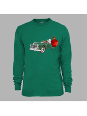 Світшот з новорічним принтом "Санта з подарунками за кермом" (24012145)