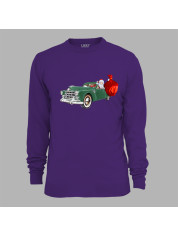 Світшот з новорічним принтом "Санта з подарунками за кермом" (24012145)