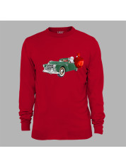 Світшот з новорічним принтом "Санта з подарунками за кермом" (24012145)