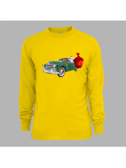 Світшот з новорічним принтом "Санта з подарунками за кермом" (24012145)