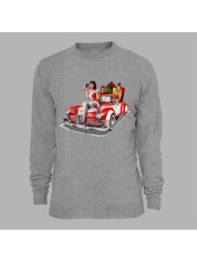 Світшот з новорічним принтом "Санта привіз снігурку, авто та подарунки" (24012147)