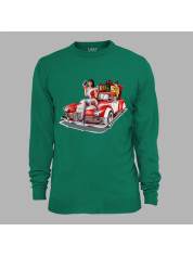 Світшот з новорічним принтом "Санта привіз снігурку, авто та подарунки" (24012147)