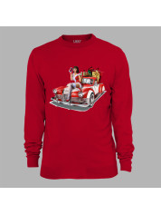 Світшот з новорічним принтом "Санта привіз снігурку, авто та подарунки" (24012147)