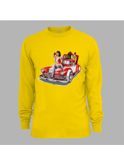 Світшот з новорічним принтом "Санта привіз снігурку, авто та подарунки" (24012147)