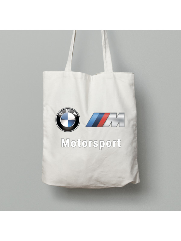 Екосумка шопер з бавовни 38х40см з автомобільним принтом "BMW Motorsport (БМВ моторспорт)" (24012149)