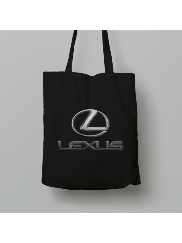 Екосумка шопер з бавовни 38х40см з автомобільним принтом "Lexus chrome (Лексус хромований)" (24012154)