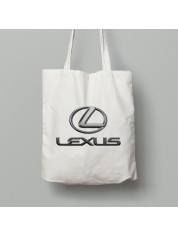 Екосумка шопер з бавовни 38х40см з автомобільним принтом "Lexus chrome (Лексус хромований)" (24012154)