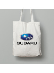 Екосумка шопер з бавовни 38х40см з автомобільним принтом "Subaru - Logo (Субару - Лого)" (24012158)