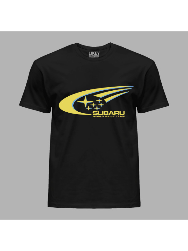 Футболка чоловіча з автомобільним принтом "Subaru - World Rally Team (Subaru - Світова команда з ралі) (24012159)