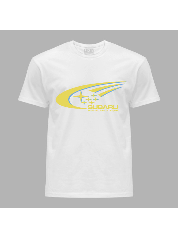 Футболка чоловіча з автомобільним принтом "Subaru - World Rally Team (Subaru - Світова команда з ралі) (24012159)