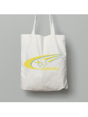 Екосумка шопер з бавовни 38х40см з автомобільним принтом "Subaru - World Rally Team (Subaru - Світова команда з ралі) (24012159)