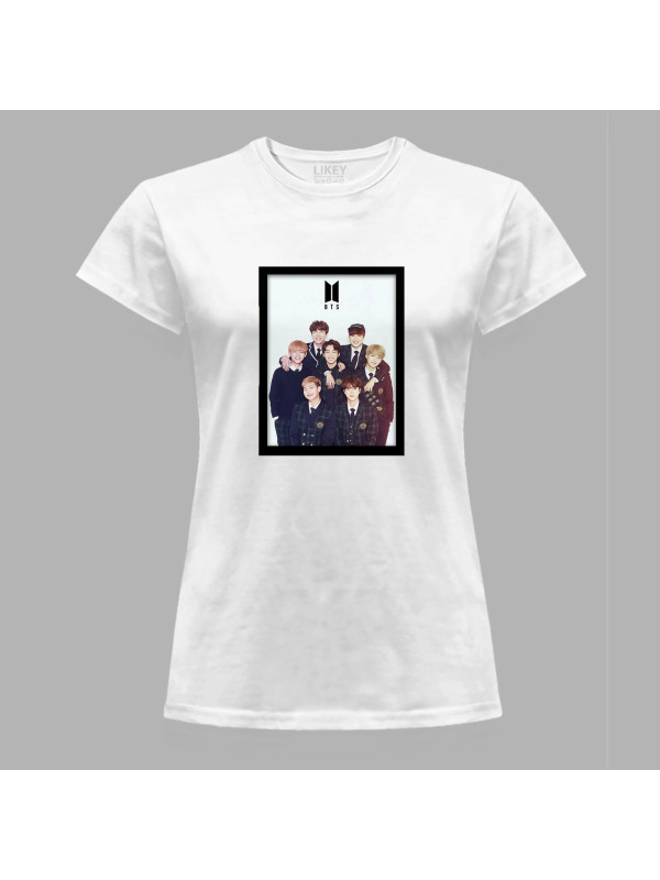Футболка жіноча з музичним принтом "BTS" (0441)