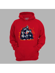 Худи с музыкальным принтом "BTS черно-бело-желтый" (0442)